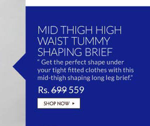 Lovable Mid Thigh High Waist Tummy Shaping Brief