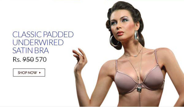 Lovable Classic Padded Underwired Satin Bra.