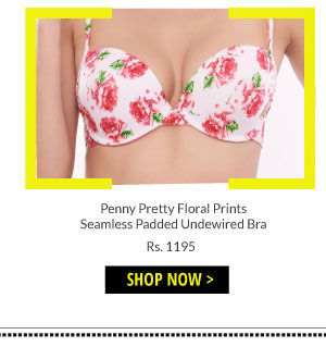 Penny Pretty Floral Prints Seamless Padded Undewired Bra-Floral.
