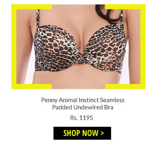 Penny Animal Instinct Seamless Padded Undewired Bra.