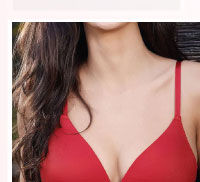 Penny Essential Full Coverage Padded Non Wired Red Bra.