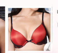 Penny Level 2 Essential Push Up Bra-Red.