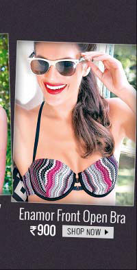 Enamor Front Open Padded Multiway Demi Bra.