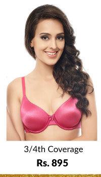 Penny Luster Three-Fourth Cup Padded Best Tee Bra - Sinberry.