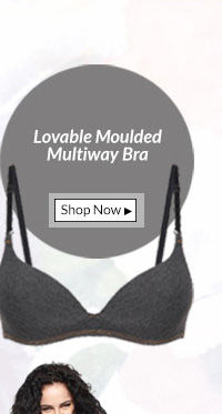 Lovable Moulded Multiway Clear Strap Bra - BlackMilange.