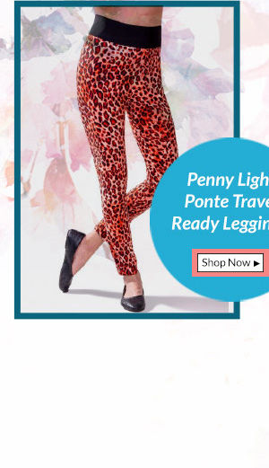 Penny Light Ponte Wide Waistband Travel Ready Leggings - Sunset Orange