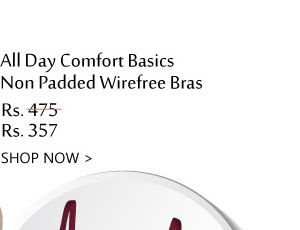 Coucou All Day Comfort Basics Non Padded Wirefree Bra with Contour Cups (Pack of 2).