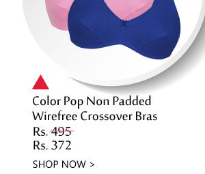 Coucou All Day Comfort Color Pop Non Padded Wirefree 3-4th Coverage Plunge Bra (Pack of 2).