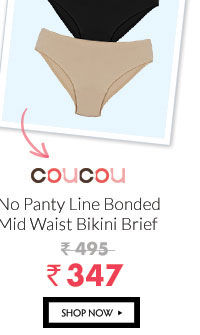 Coucou No Panty Line Bonded Mid Waist Bikini Brief (Pack of 2).