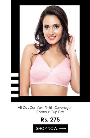 Coucou All Day Comfort 3-4th Coverage Contour Cup Bra - Pink.