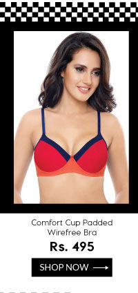 Coucou Comfort Cup Padded Wirefree Bra- Pink.