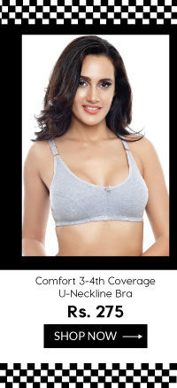 Coucou All Day Comfort 3-4th Coverage U-Neckline Bra - Grey Melange.