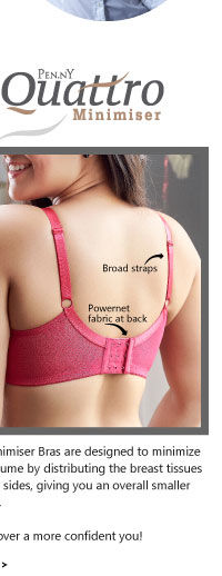 Penny Plus Quattro Minimizer Full Coverage Wirefree Bra-Pink.