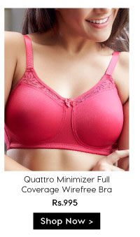 Penny Plus Quattro Minimizer Full Coverage Wirefree Bra-Pink.