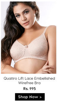 Penny Plus Quattro Lift Lace Embellished Wirefree Bra Side Shaper Panels-Skin.