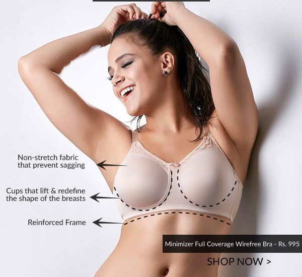 Penny Plus Quattro Minimizer Full Coverage Wirefree Bra-Skin