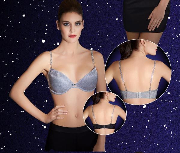 Shimmering bras with diamante straps to rock this party season.