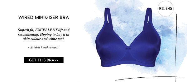 Penny Plus Essential Full Coverage Double Layered High Strength Cup Wirefree Bra-Blue.
