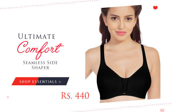 Soie Non Padded Non Wired Bra with Side Shaper Panel-Black.