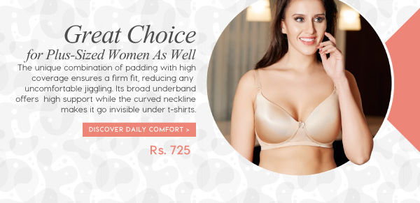 Penny Priority Invisible Line Padded Wireless T Shirt Bra with Back Smoothening-Skin.