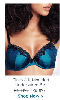 Amante Plush Silk Moulded Underwired Bra.