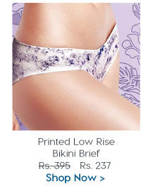 Amante Printed Low Rise Bikini Brief.