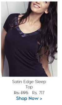 Amante Satin Edge Sleep Top.