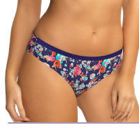 Amante Smooth Caress Printed Seamless Hipster Brief-Blue