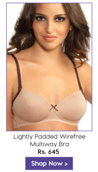 Amante Everyday Comfort Lightly Padded Wirefree Multiway Bra- Skin.