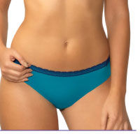 Amante Smooth Caress Seamless Low Rise Hipster Brief- Turquoise.
