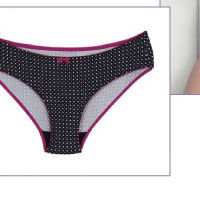 Amante Delicate Dots Low Rise Hipster Brief-Black.