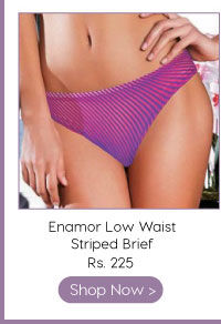 Enamor Low Waist Striped Brief.