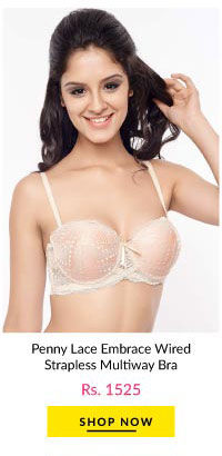 Penny Lace Embrace Wired Strapless Multiway Level 3 Push Up Bra-Peach.