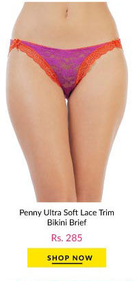 Penny Ultra Soft Lace Trim Low Rise Bikini Brief-Orange.