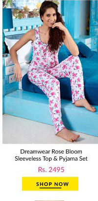 Penny Dreamwear Rose Bloom Sleeveless Top and Pyjama Set.