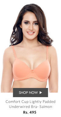 Coucou Comfort Cup Lightly Padded Underwired Bra- Salmon