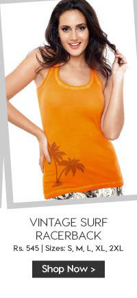 Coucou Cotton Vintage Surf Racerback- Orange