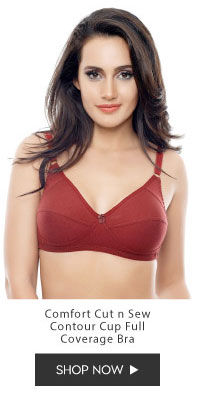 Coucou All Day Comfort Cut n Sew Contour Cup Full Coverage Bra- Maroon.