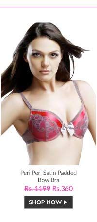 Peri Peri Satin Padded Bow Bra