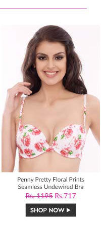 Penny Pretty Floral Prints Seamless Padded Undewired Bra-Floral.