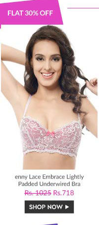 Penny Lace Embrace Lightly Padded Underwired Bra With Broad Wings-Lavender.