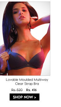 Lovable Moulded Multiway Clear Strap Bra - Indigo.