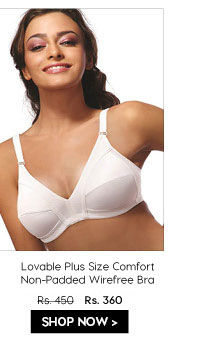 Lovable Plus Size Comfort Non Padded Wirefree Bra - White.