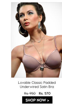 Lovable Classic Padded Underwired Satin Bra.