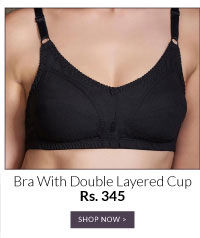 Bracotair Cotton Rich Double Layered Cup with Side and Center Reinforcement Panel.