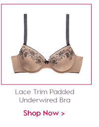 Amante Lace Trim Padded Underwired Bra