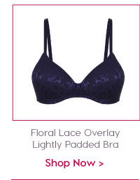 Amante Floral Lace Overlay Lightly Padded Bra.