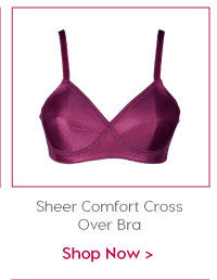 Amante Sheer Comfort Cross Over Bra-Violet.