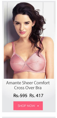 Amante Sheer Comfort Cross Over Bra