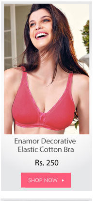 Enamor Decorative Elastic Cotton Bra.